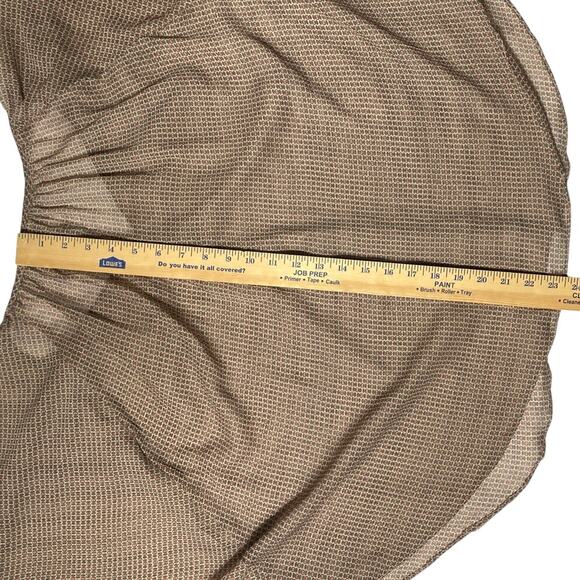 Sheer Top Bohemian cottage core Gauzy Boho Country Poncho Baggy Peach Print Clay - Picture 9 of 10